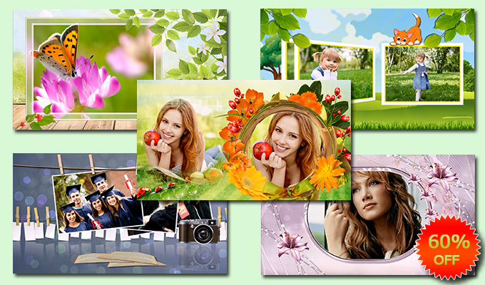 Summer collection of slideshow templates