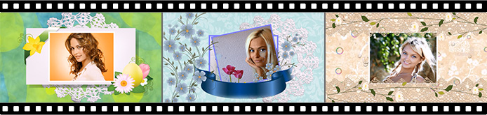 Slideshow animation effects for video greeting cards