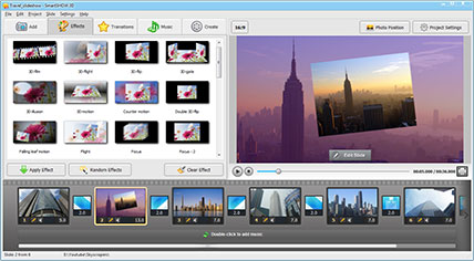 SmartSHOW 3D interface