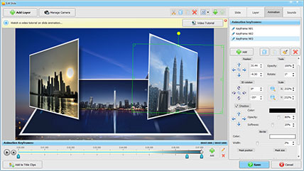 Animation in professional photo slideshow software