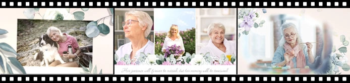 'Floral Tribute' slideshow template