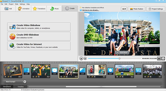 Create graduation video