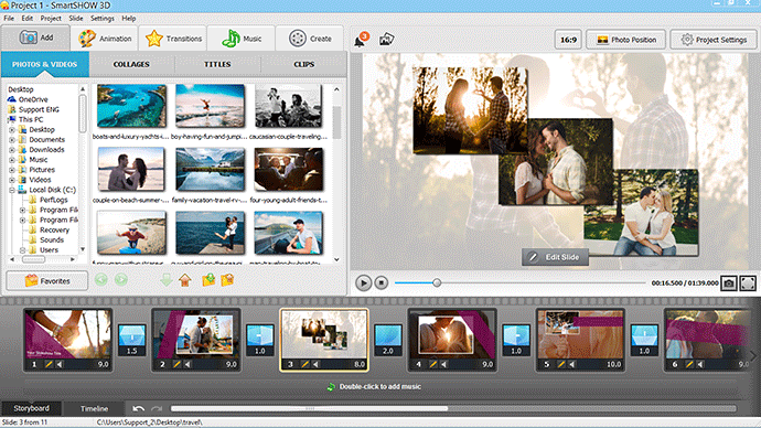 Create picture and video collages