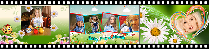 Animated collage slideshow templates