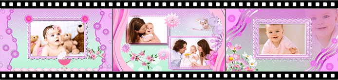 Baby girl slideshow templates