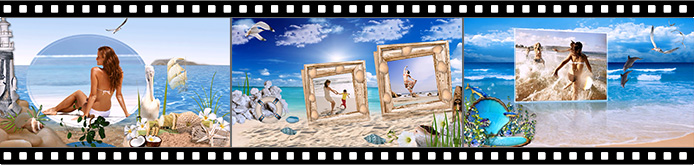 Beach vacation slideshow templates