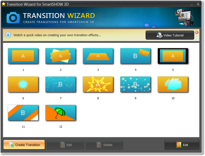 Transition Wizard interface